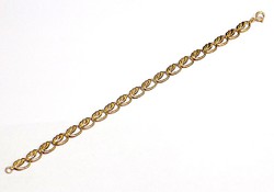 Yellow and white gold engraved bracelet (zal-au101059)