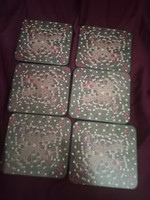 Six pieces of aboriginal artists gallery custom glass coasters from Australia in their original box