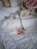 Beautiful enamel necklace 70s