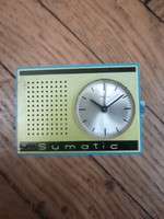 Ruhla sumatic mini travel alarm clock in original case 1960s-70s