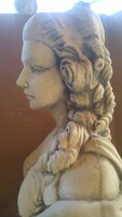 Csodálatos  Barokk Kastély kerti Sisi Erzsébet királyné szobor Eredeti  Műkő tömör mellszobor