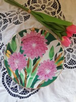 Eladó régi porcelán kézzel festett virágos, orosz  fali, és kínáló tányér!