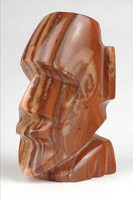 1H935 Carved marble statue of Easter Islands