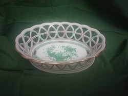 Green Indian flower basket pattern with openwork Herend offering from the 1970s