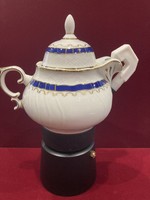 Raven house porcelain blue rose pattern coffee maker