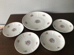 Hollóház porcelain cookie set + 4 cake bowls
