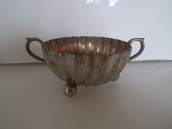 Silver-plated - antique - alpaca - sugar holder - thick material - 14 x 10 x 5 cm - German