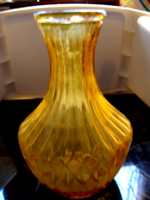 Art deco large amber vase with decanter