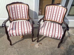 Biedermeier armchairs in pairs