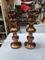 2 old raven candle holders