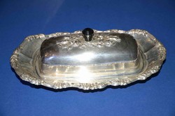Silver-plated butter holder