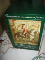Vintage  fém  dísz doboz lovas