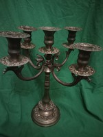 Fabulous meticulously crafted Art Nouveau 5-prong solid copper candle holder