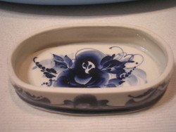 Szappantartó antik porcelán jelzett 11 x 6.5 cm-