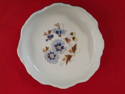 Zsolnay cornflower pattern plate, serving, ring holder.