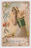 Old Postcards - Régi Képeslapok - Üdvözlőlap 1904-ből. Litográfia.