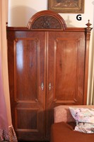 Antique old German wardrobe with two doors