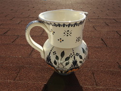 Huge marked hand-painted applied art marked jug - water jug - spout