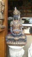 Extra Szép 62cm Thai földi  Buddha Bronz os Feng Shui Minőségi Import Fagyálló műkő szobor