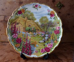 Flawless royal albert wall plate (tranquil garden decor from the od country roses series)