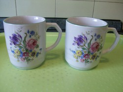 2 pcs. Beautiful porcelain glass