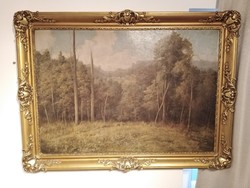 Csízik gyula - forest detail oil on canvas