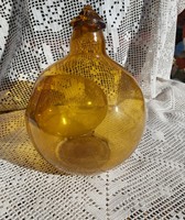 Beautiful rare amber color blowing interesting glass in a beehive? Do you like it? Laboratory?
