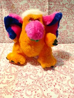 Colorful plush figures from the 80's