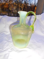 Antik kézműves kancsó-szakított üveg--Lady Chippendale