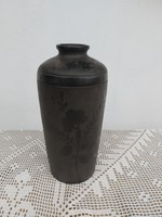 Beautiful reed black ceramic vase k.Great Joseph nostalgia collector village peasant