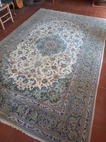 350 X 230 cm nain sign hand-knotted persian rug for sale
