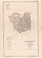Szilágy megye közigazgatási térkép 1880, Hátsek Ignácz, Magyarország, járás, Rautmann, Posner