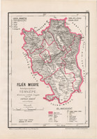 Administrative map of Fejér county 1880, back ignácz, hungary, district, posner, rautmann