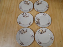 Német,Germany Selb Rosenthal 6 Darabos Porcelán Süteményes Tányér Szett Készlet.