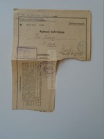 ZA397.5 Katonai behívójegy  - vasúti jegy  RECSK -KARÁCSOND 1941  EXPRESS  SAS jelzás