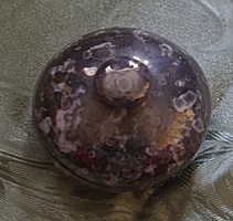 Hollóházi Witeg Gray, Glazed, Hand-Painted Jewelry Holder