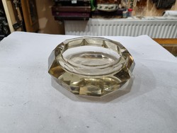 Old peeled crystal ashtray