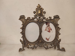 Antique Cast Copper Photo Frame Stand 930 5293