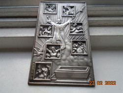 Way of the cross 2 plaques, old Roman souvenirs
