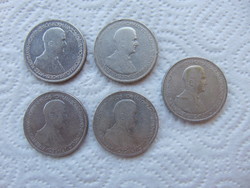 5 Pieces of horthy silver 5 pengő 1930 lot!
