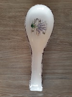 Lavender Provencal style natural colored ceramic wooden spoon holder