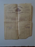 ZA397.21 Első Magyar Biztosító Társaság  RECSK  SZOLNOK    1899