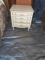 Original baroque off-white gold four-seater chest of drawers