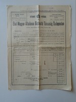 ZA397.10 Első Magyar Állami Biztosító Társaság  RECSK -EGER - 1930   tűzbiztosítás