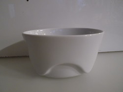 Bowl - 14 x 10 x 8 cm - thick - porcelain - snow white - German - quality - flawless