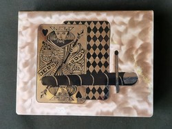 Vintage metal cigar or card box