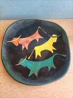 Bodrogkeresztúr bull ceramic plate 2