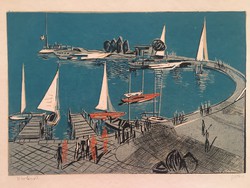 Litkey George, sailboats, pier