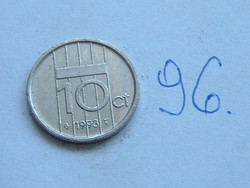 HOLLANDIA 10 CENT 1993  Nikkel, Queen Beatrix   Medal  ↑O↑  96.