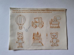 Retro sticker with fairy tale characters